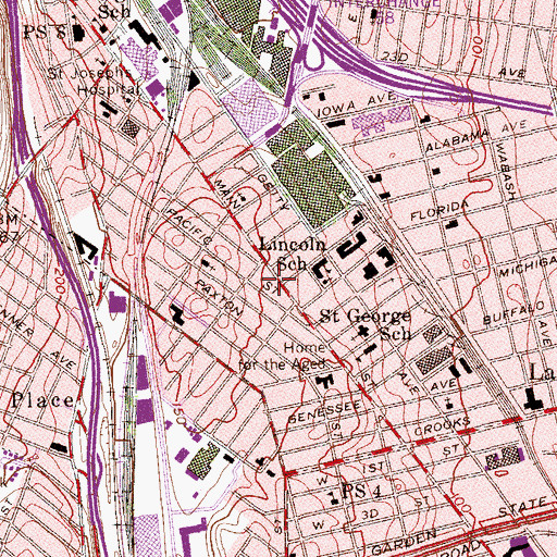 Topographic Map of Best Way Invalid Coach Service, NJ