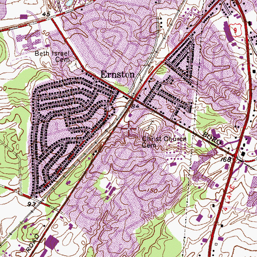 Topographic Map of Madison Park Volunteer First Aid Squad, NJ