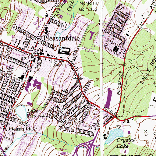 Topographic Map of Phillips Ambulance Service, NJ