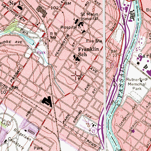 Topographic Map of Rescue Emergency Medical Services, NJ