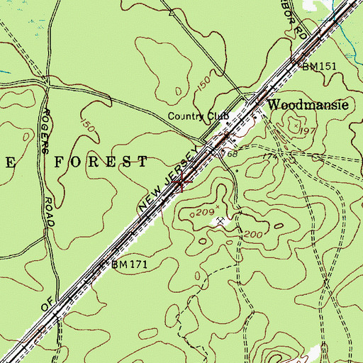 Topographic Map of Off Road Vehicle Park Ambulance, NJ