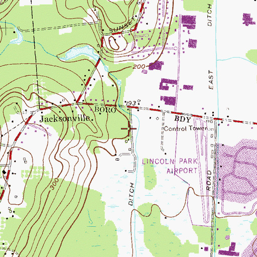 Topographic Map of Empire Ambulance, NJ