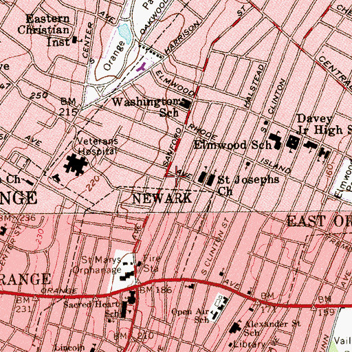 Topographic Map of Lifeline Medical Services, NJ
