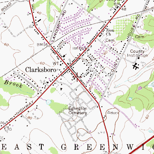 Topographic Map of Gloucester County Emergency Medical Services Station 82 - 3, NJ