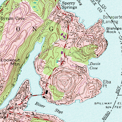 Topographic Map of Hopatcong Ambulance Squad, NJ