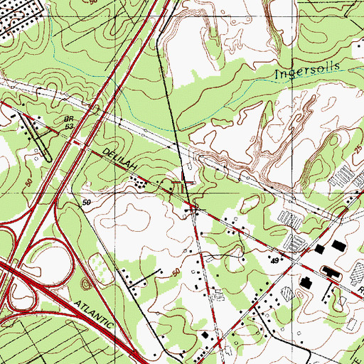 Topographic Map of Mutual Aid Emergency Services, NJ