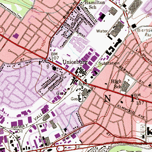 Topographic Map of Emtac Ambulance Union, NJ