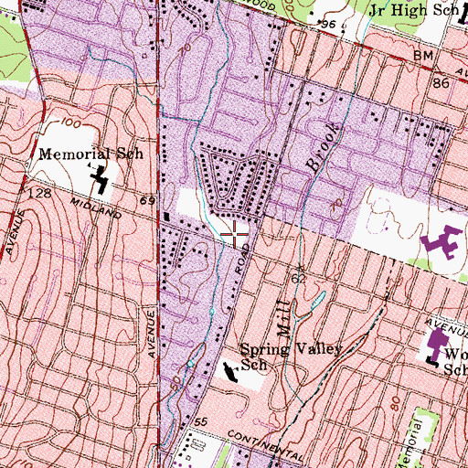 Topographic Map of Paramus Volunteer Ambulance Corps, NJ