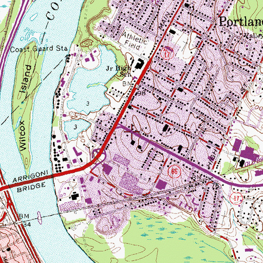 Topographic Map of Saint Francis Care Behavioral, CT
