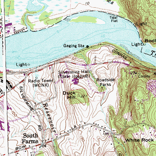 Topographic Map of Riverview Hospital for Children and Youth, CT