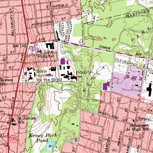 Topographic Map of Capital Region Mental Health Center, CT