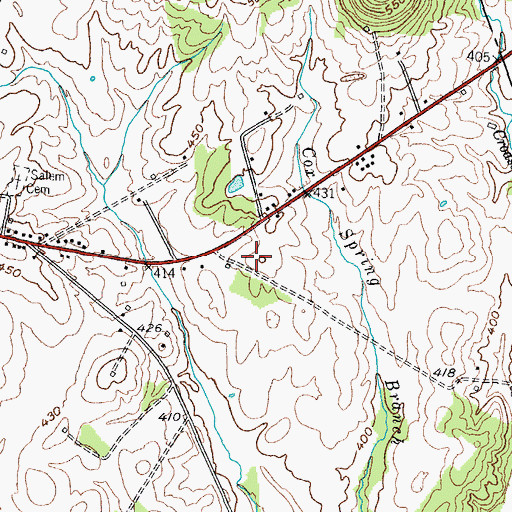 Topographic Map of Livingston Hospital and Healthcare Services, KY