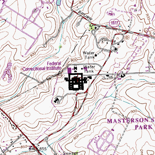 Topographic Map of Federal Medical Center Lexington, KY