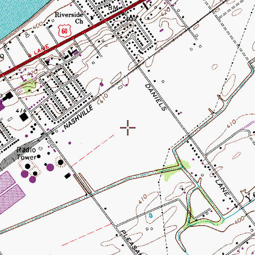 Topographic Map of Owensboro Health Regional Hospital, KY