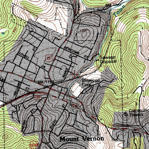 Topographic Map of Rockcastle Regional Hospital, KY