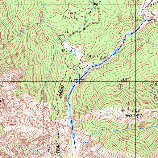 Topographic Map of Shakeflat Creek, CA
