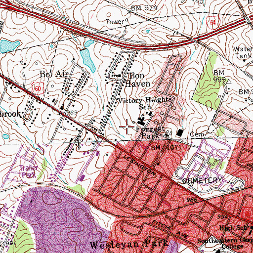 Topographic Map of Clark Regional Medical Center, KY
