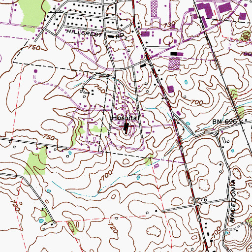 Topographic Map of Medical Center of Franklin, KY