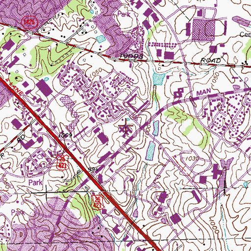 Topographic Map of Ridge Behavioral Health System, KY