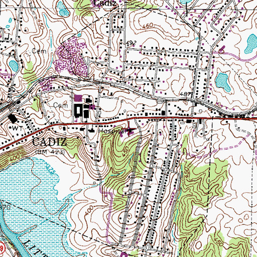 Topographic Map of Trigg County Hospital, KY