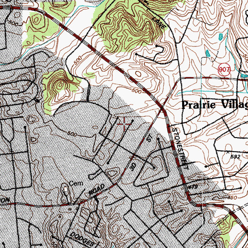Topographic Map of Norton Southwest Hospital, KY