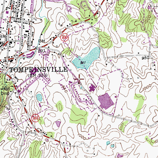 Topographic Map of Monroe County Medical Center, KY