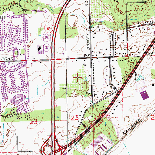 Topographic Map of Rehabilitation Hospital of Fort Wayne, IN