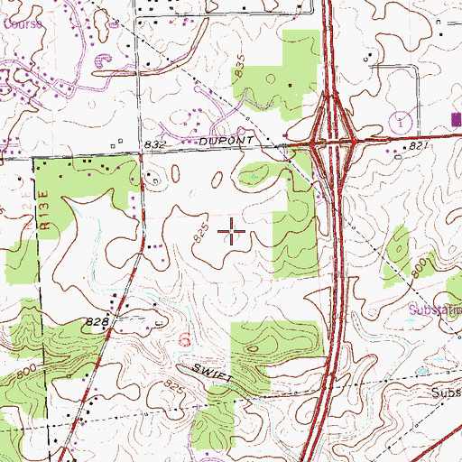 Topographic Map of Dupont Hospital, IN