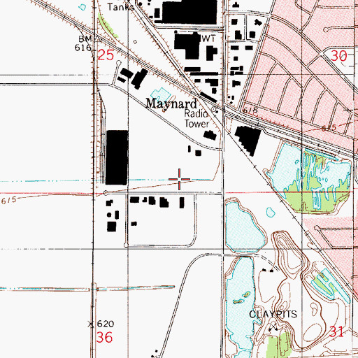Topographic Map of Franciscan Hospital, IN
