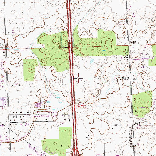 Topographic Map of Parkview Ortho Hospital, IN