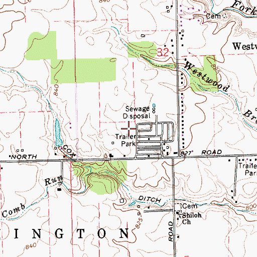 Topographic Map of Indiana University Health West Hospital, IN
