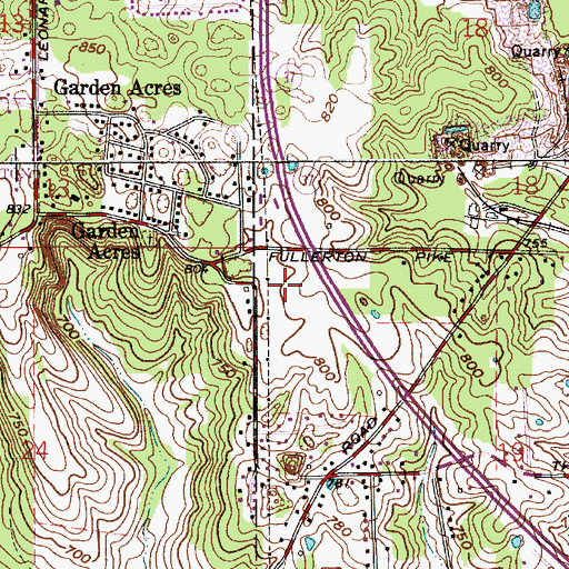 Topographic Map of Monroe Hospital, IN