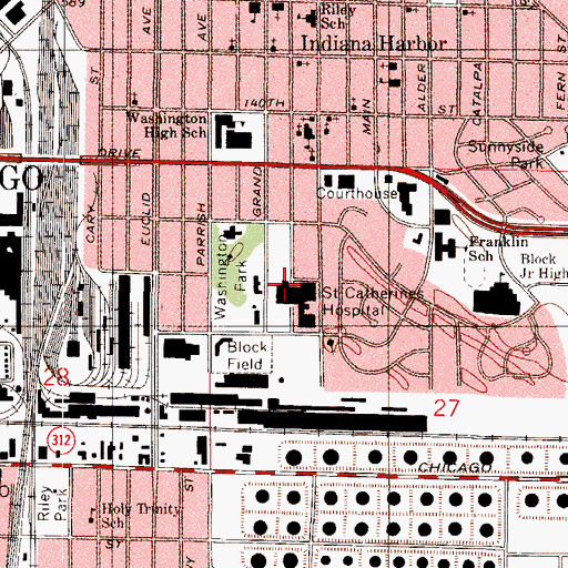 Topographic Map of Regency Hospital of Northwest Indiana Company, IN