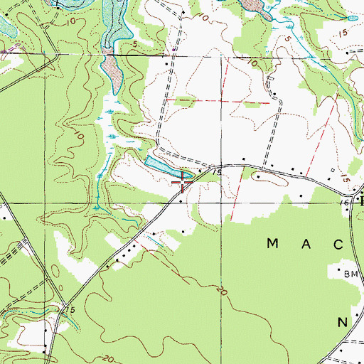 Topographic Map of Westmoreland Volunteer Fire Department Engine Company 5, VA