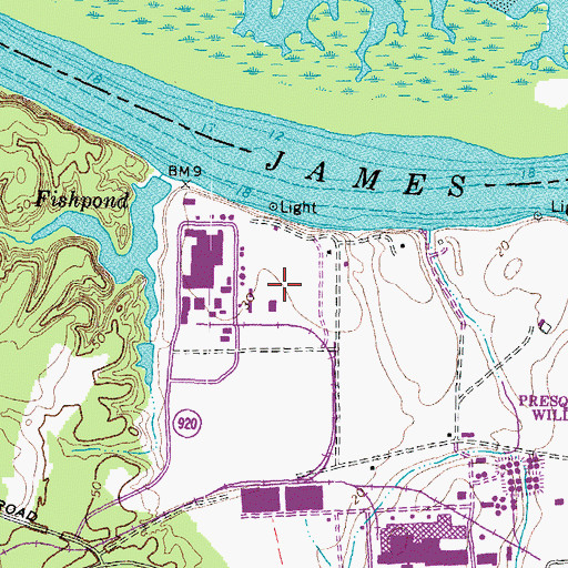 Topographic Map of Dupont Teijin Films Fire Department, VA