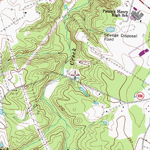 Topographic Map of Hanover County Fire / Emergency Medical Services Headquarters / Training Center, VA