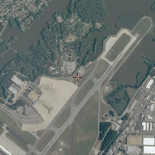 Aerial/Satellite Image of Norfolk International Airport Fire Department, VA