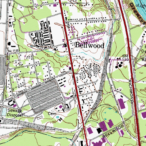 Topographic Map of Defense Supply Center Fire Station Richmond, VA