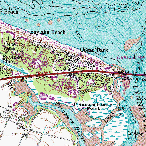 Topographic Map of Ocean Park Rescue Squad, VA
