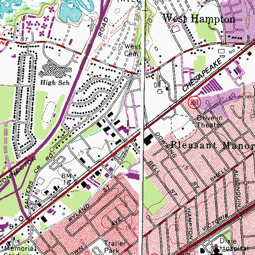 Topographic Map of Mar - Mac Transportation Services, VA