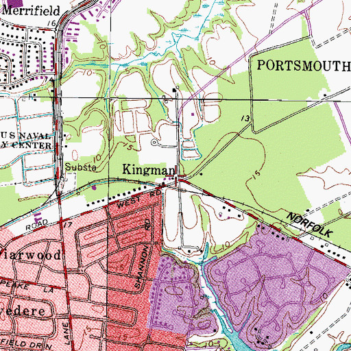 Topographic Map of Eastern Medical Transport, VA