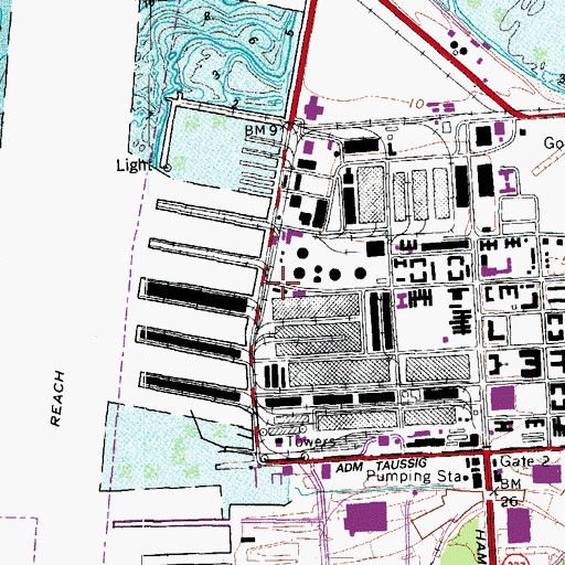Topographic Map of Navy Regional Mid - Atlantic Fire and Emergency Services Station 1 Decatur Avenue, VA