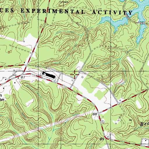 Topographic Map of Camp Peary Fire Department, VA