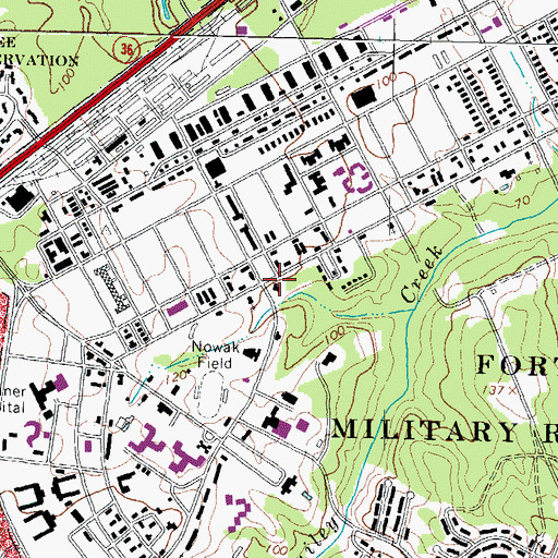 Topographic Map of Fort Lee Fire and Emergency Services Station 1, VA
