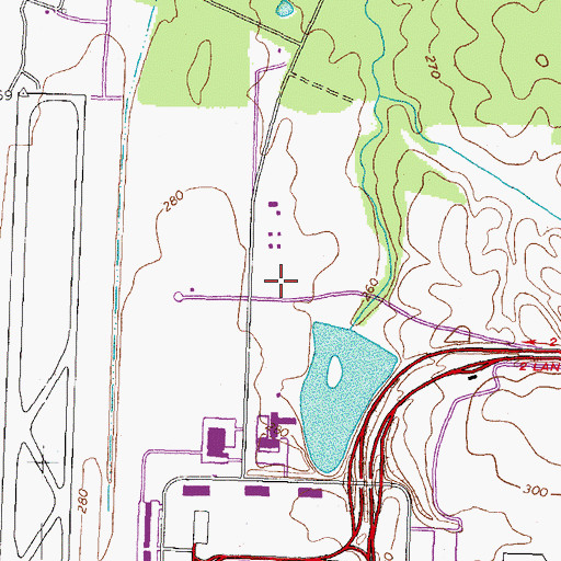 Topographic Map of Metropolitan Washington Airport Authority Fire and Rescue Station 1, VA