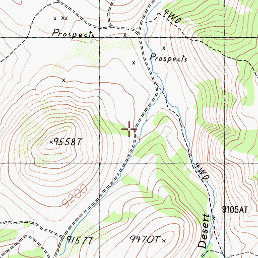 Topographic Map of Sheeles Camp, CA