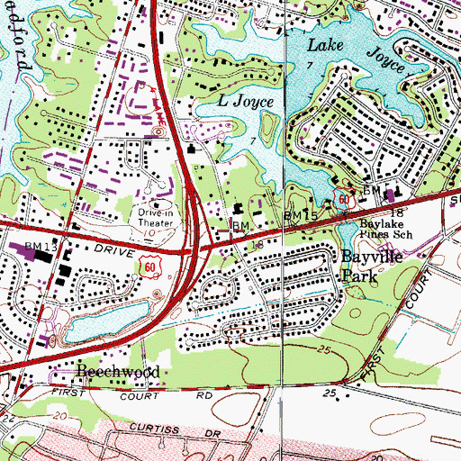 Topographic Map of Virginia Beach Volunteer Emergency Medical Services Station 4 Chesapeake Beach, VA