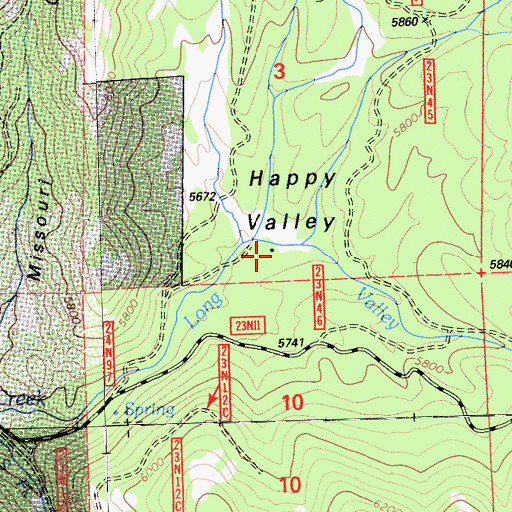 Topographic Map of Sheep Camp, CA