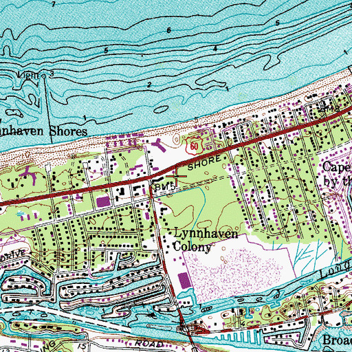 Topographic Map of Virginia Beach Fire Department Station 1 First Landing, VA