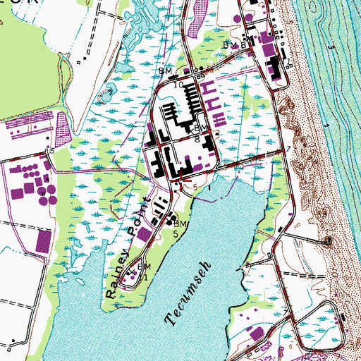 Topographic Map of Navy Region Mid - Atlantic Fire and EMS Fire District 3, VA